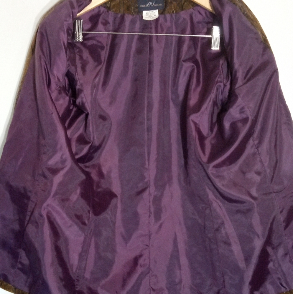 Andrea Vicaro Vintage velvet paisley one button blazer women's size 12 - Picture 7 of 9